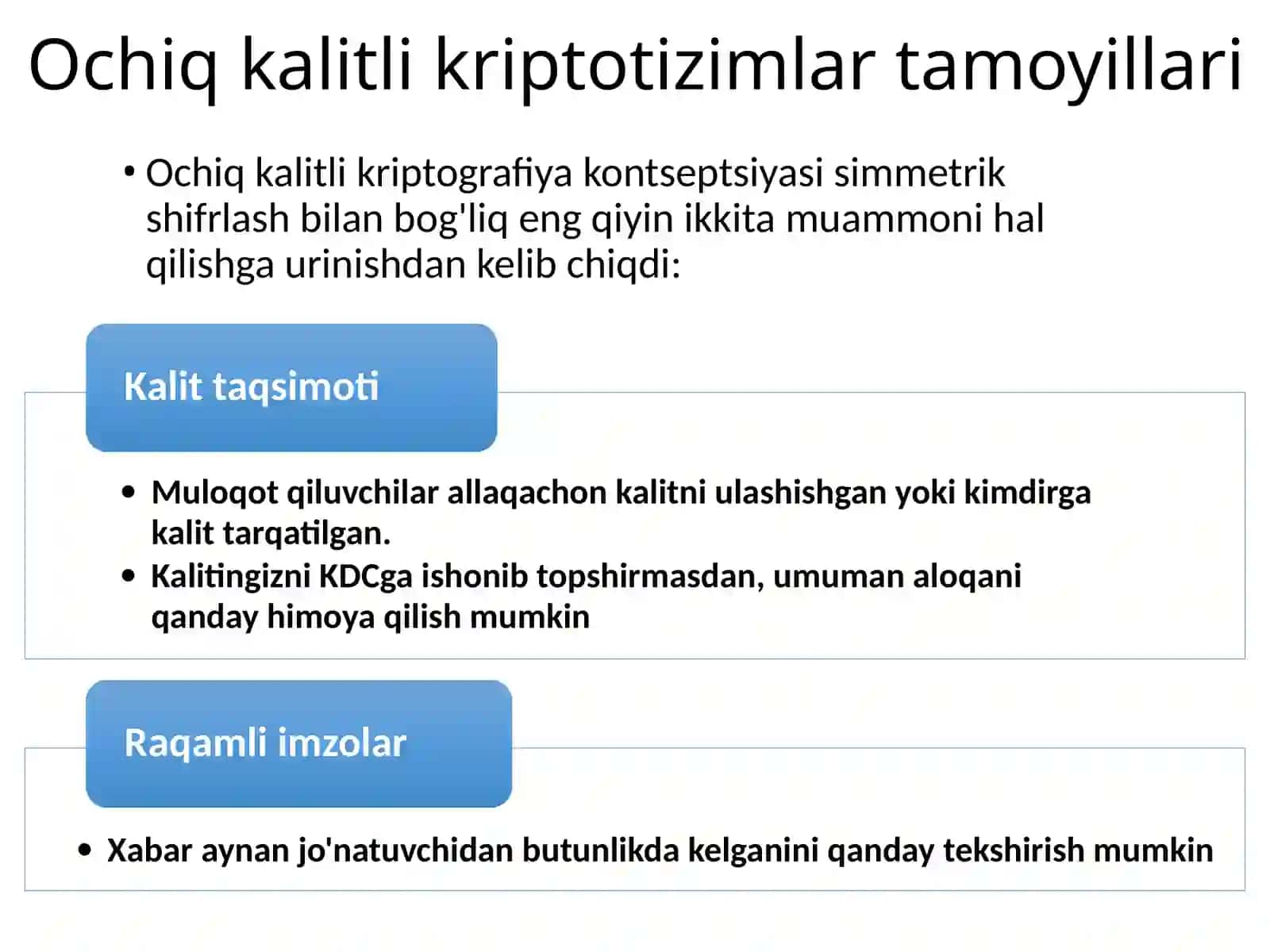 Ochiq kalitli kriptografiya 2