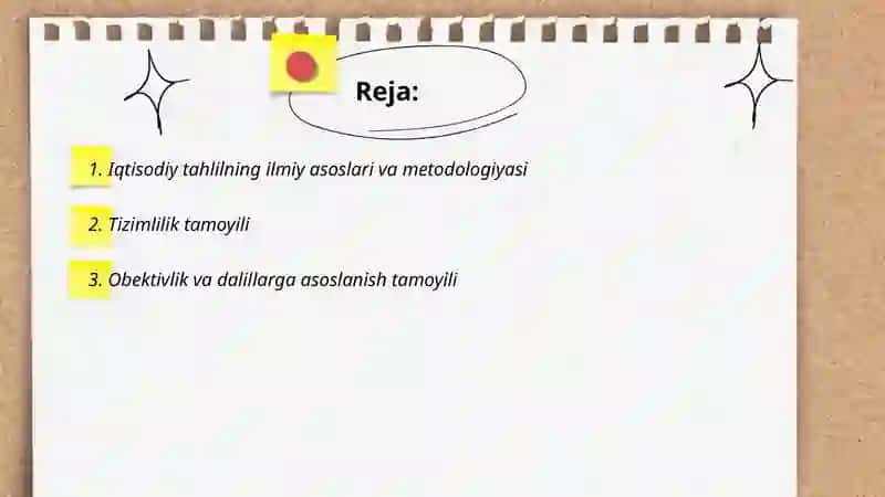 Iqtisodiy tahlilning tamoyillari 2