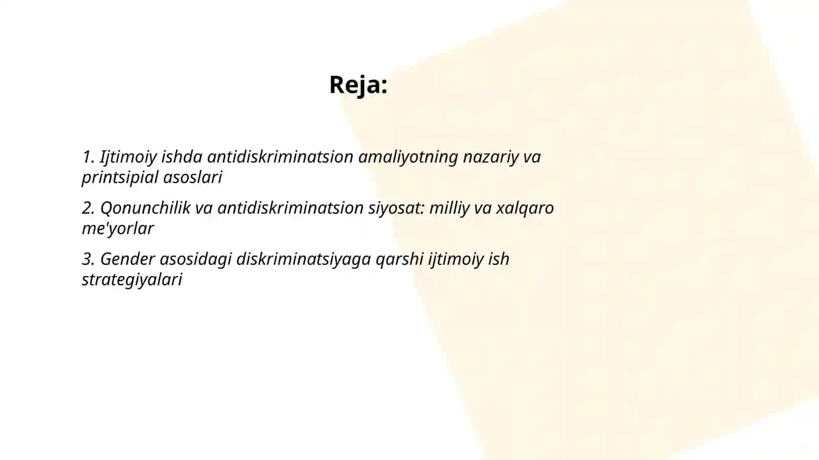 Ijtimoiy ishda antidiskriminatsion amaliyot 2