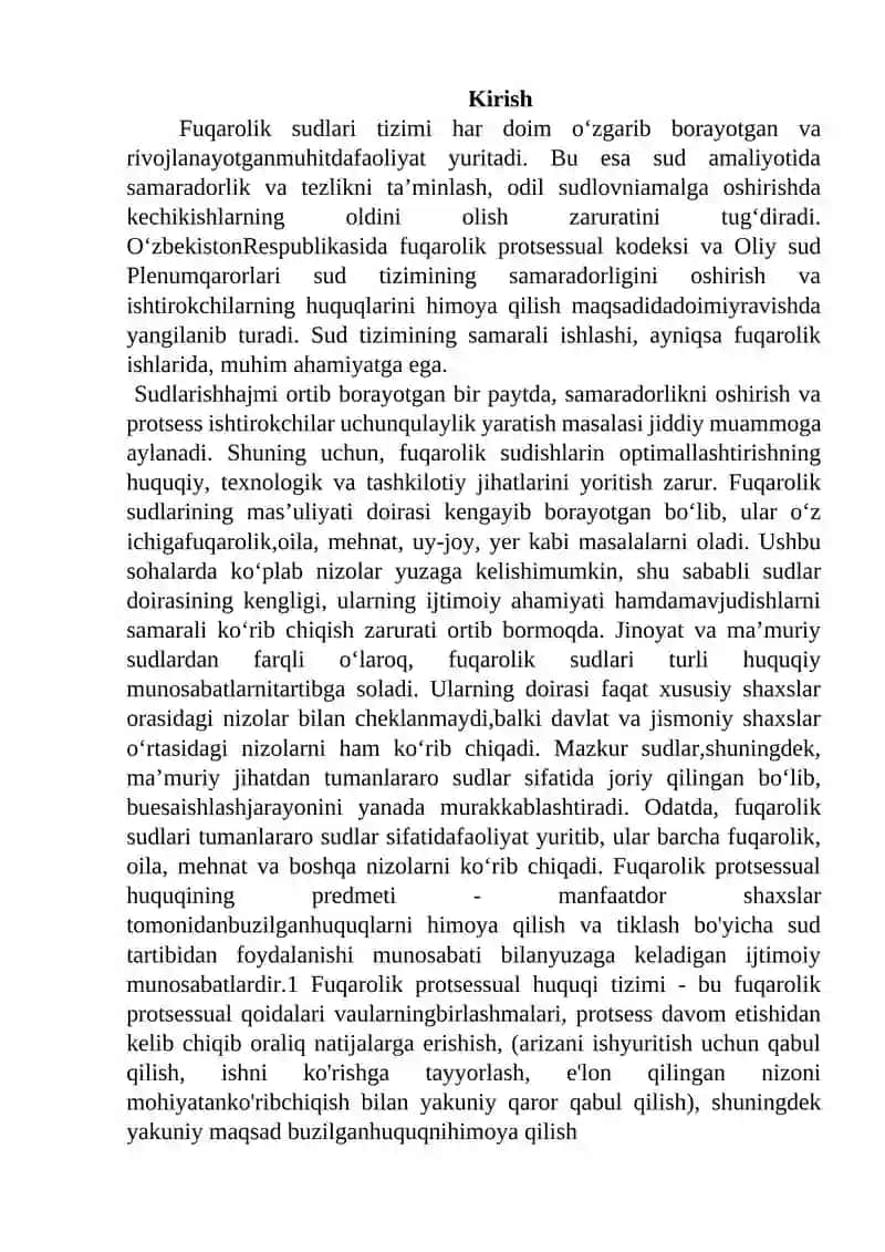 Fuqorolikda Sud Ishlarini Yuritish Turlari 2