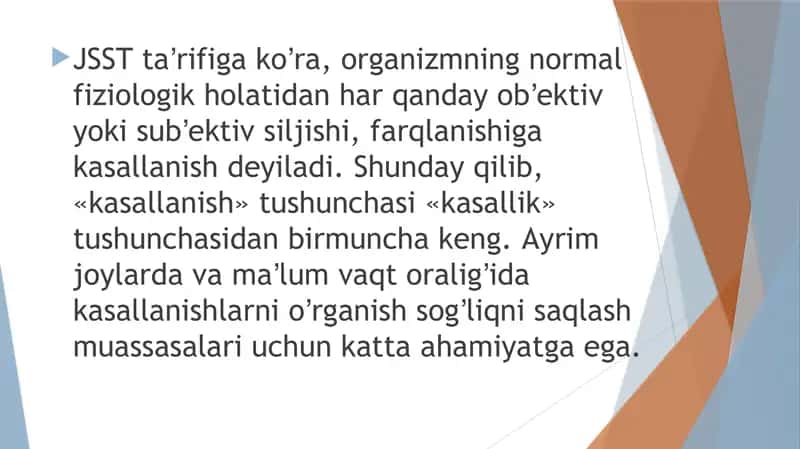 "Kasallanishning aholi salomatligini oʼrganish" 2