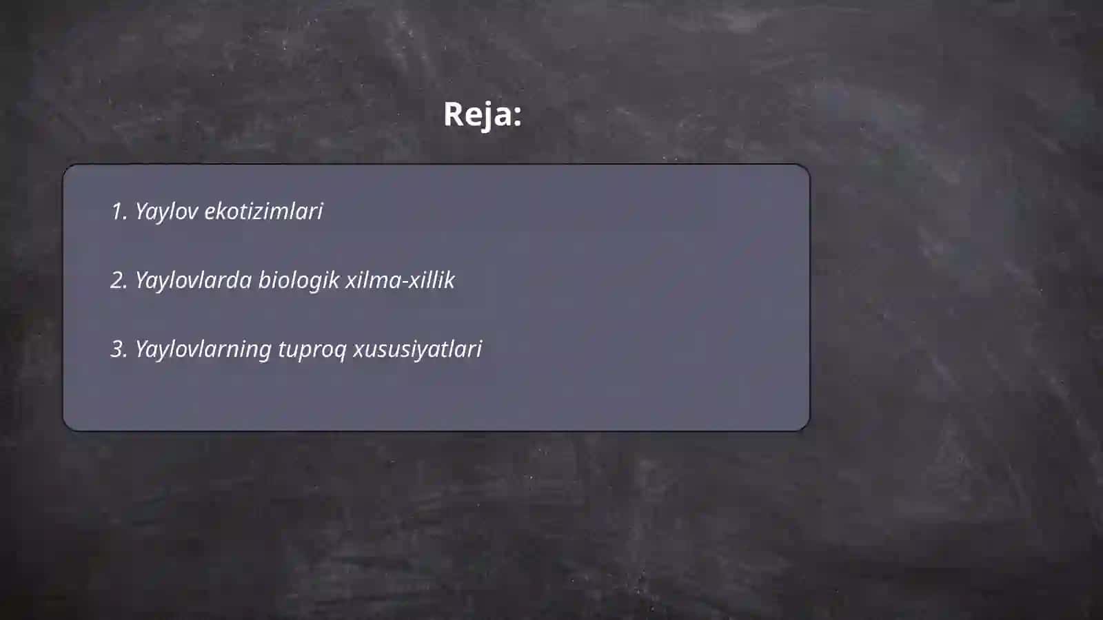 Yaylov ekotizimlari 2