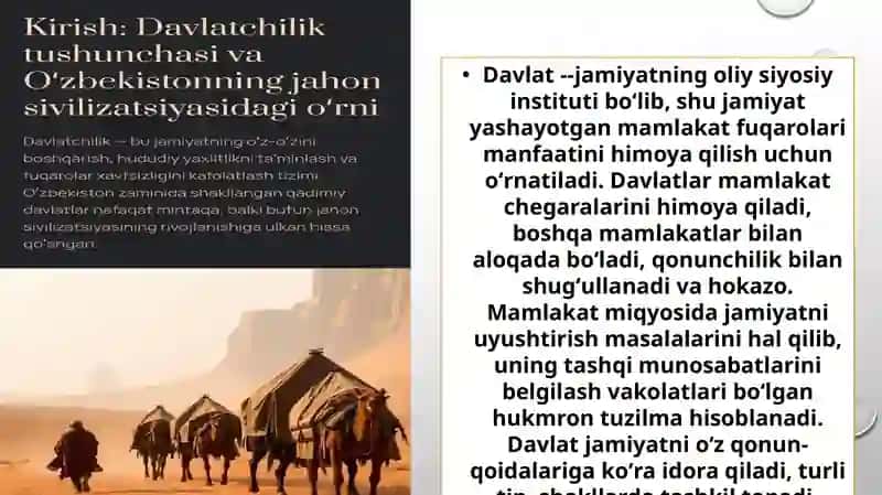 Oʻzbekistonning davlatchilik tarixi.  (Eng qadimgi davrdan XVI asr davlatchiligi) 2