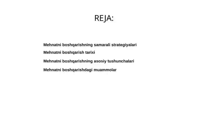 Mehnatni boshqarish 2