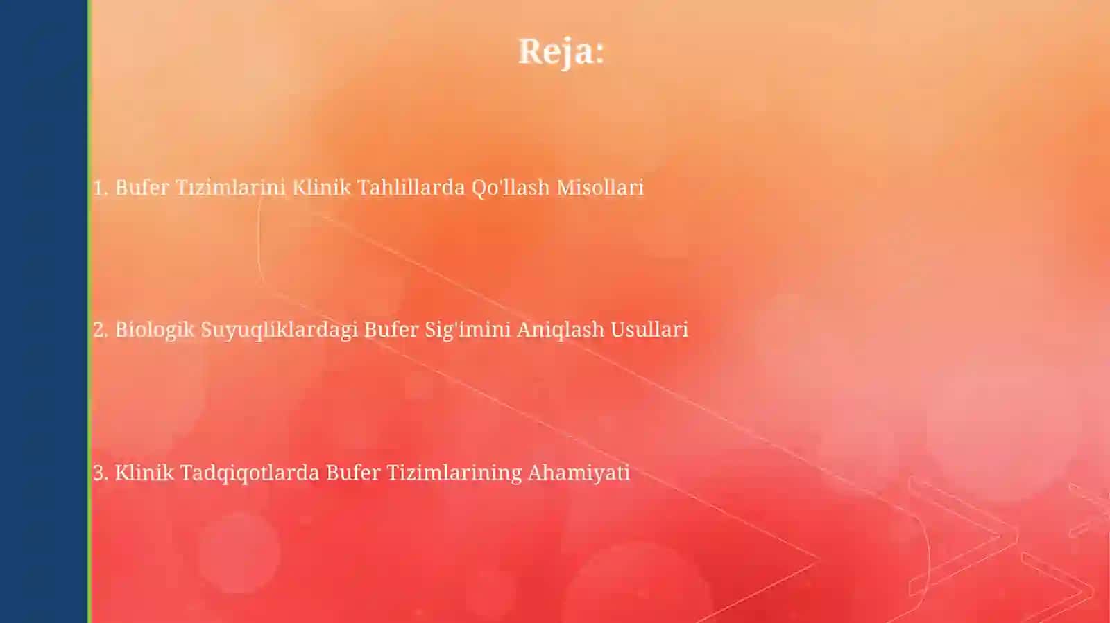Bufer tizimlar klinik izlanishlarda biologik suyuqliklarda bufersiğiminianiqlash 2