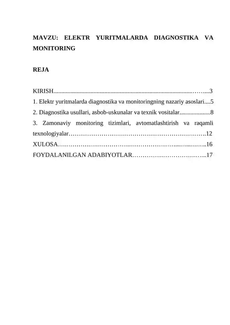 ELEKTR YURITMALARDA DIAGNOSTIKA VA MONITORING 2