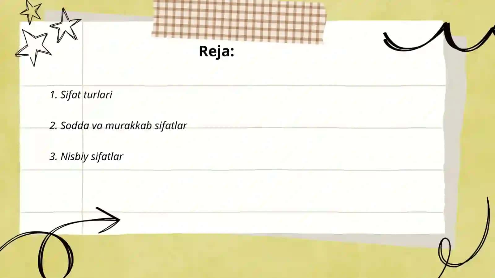 Sifat turlari 2