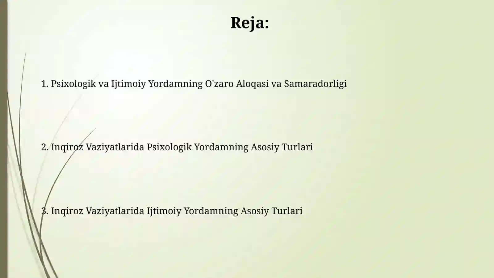 Inqirozli vaziyatlarda pisixolagik va ijtimoiy yordamning asosiy turlari 2