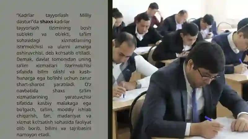 KADRLAR TAYYORLASH MILLIY MODELI. TA’LIM SOHASINI QAYTA SHAKLLANTIRISH 2