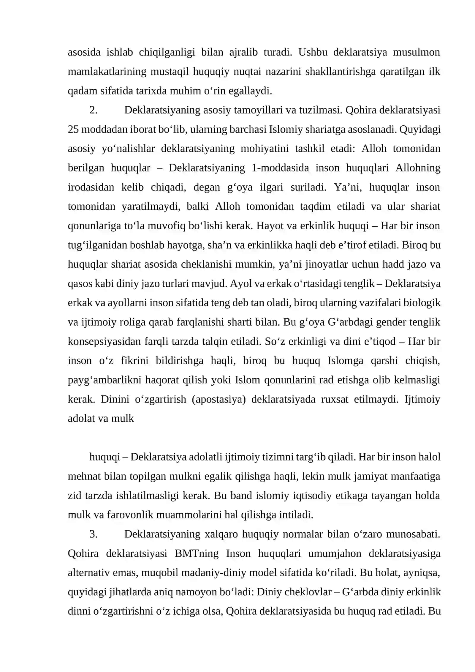 Qohira Deklaratsiyasi: Tarixi, Mazmuni va Dunyo Miqyosidagi Ahamiyati 2