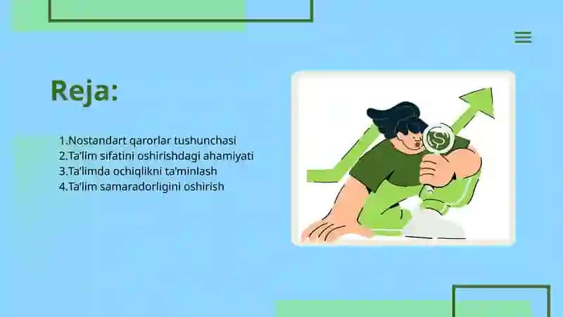 Nostandart qarorlar tushunchasi 2