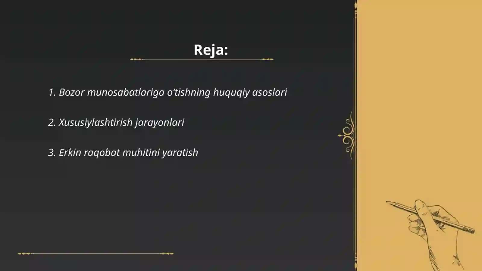Bozor munosabatlariga o‘tish konsepsiyasi 2