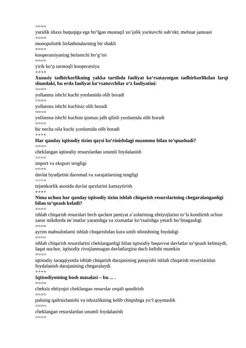 Iqtisodiy faoliyat 2