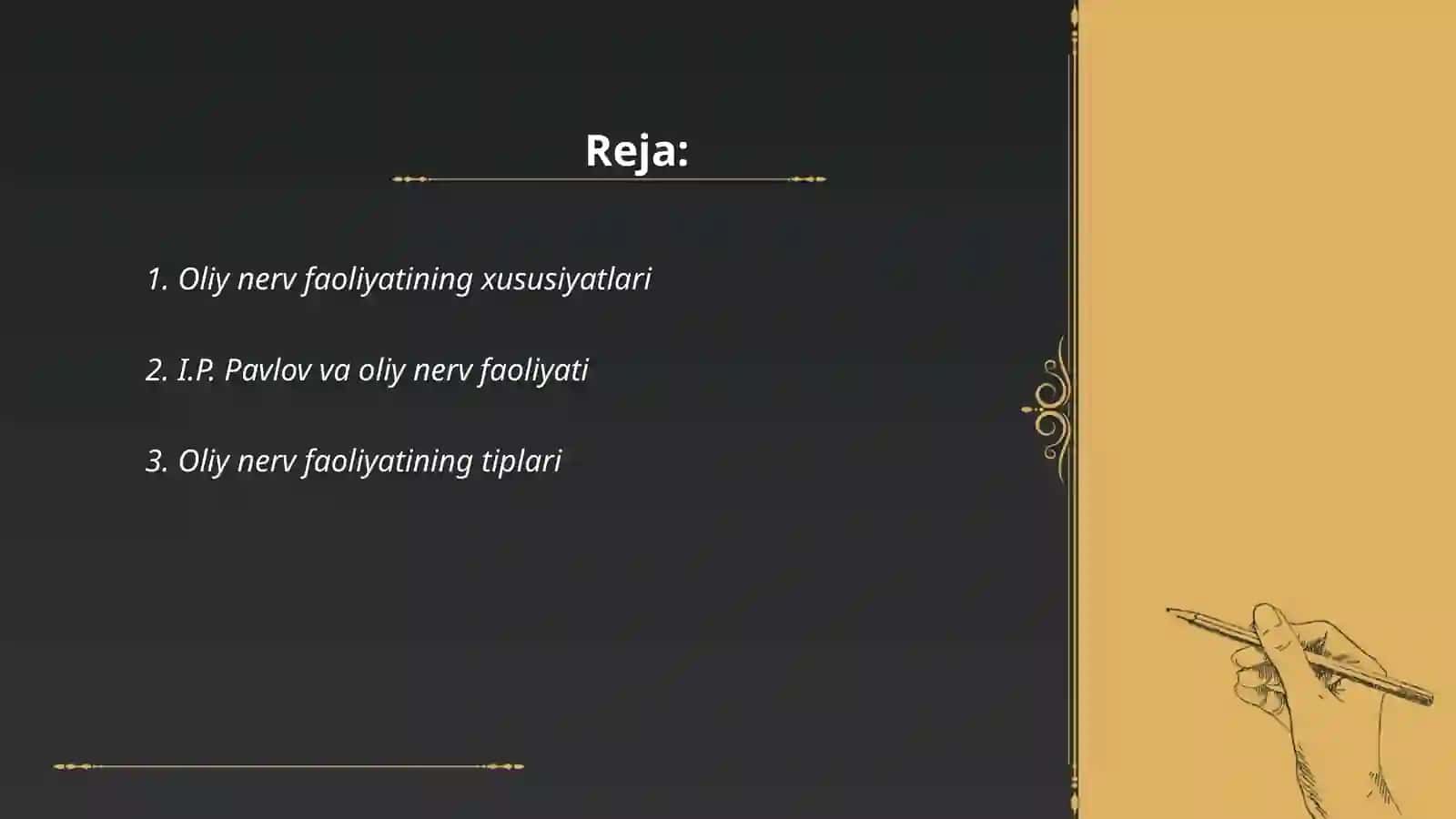 Oliy nerv faoliyatining xususiy tiplari 2