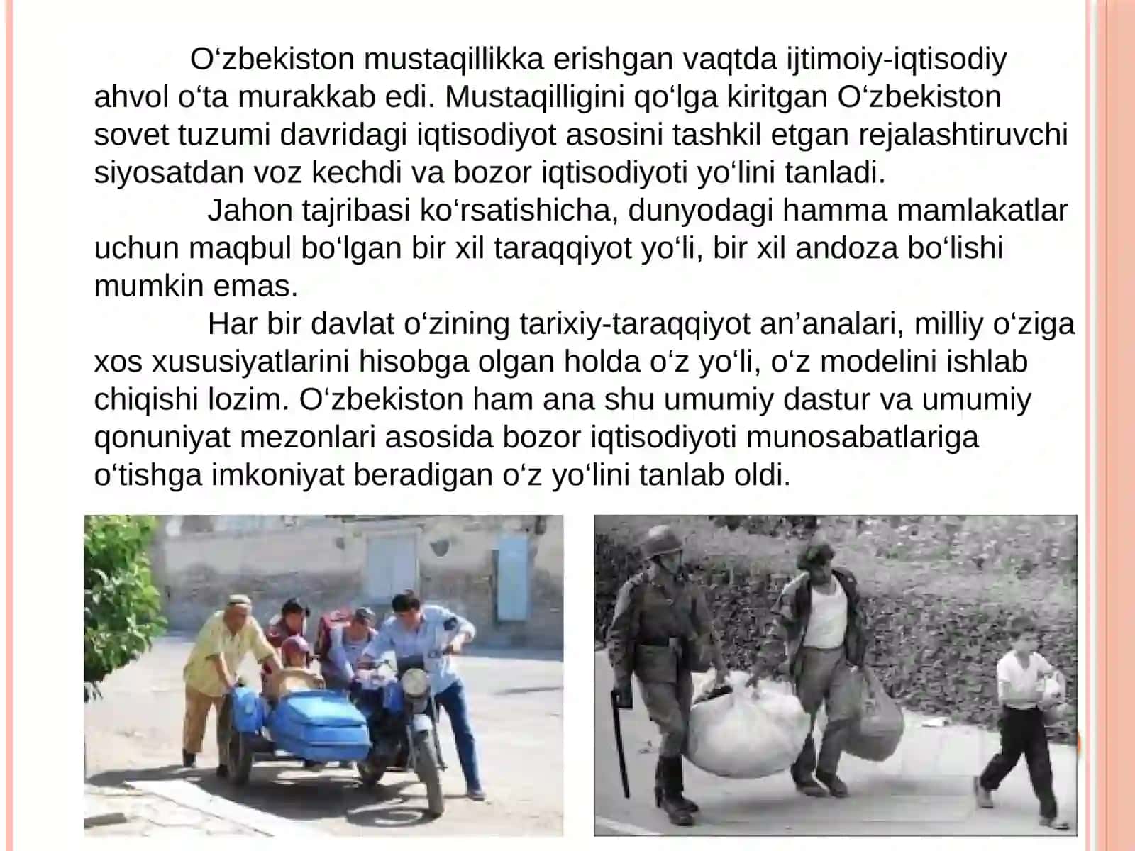 O‘zbekistonda Iqtisodiyislohlar Vaijtimoiy Siyosat 2
