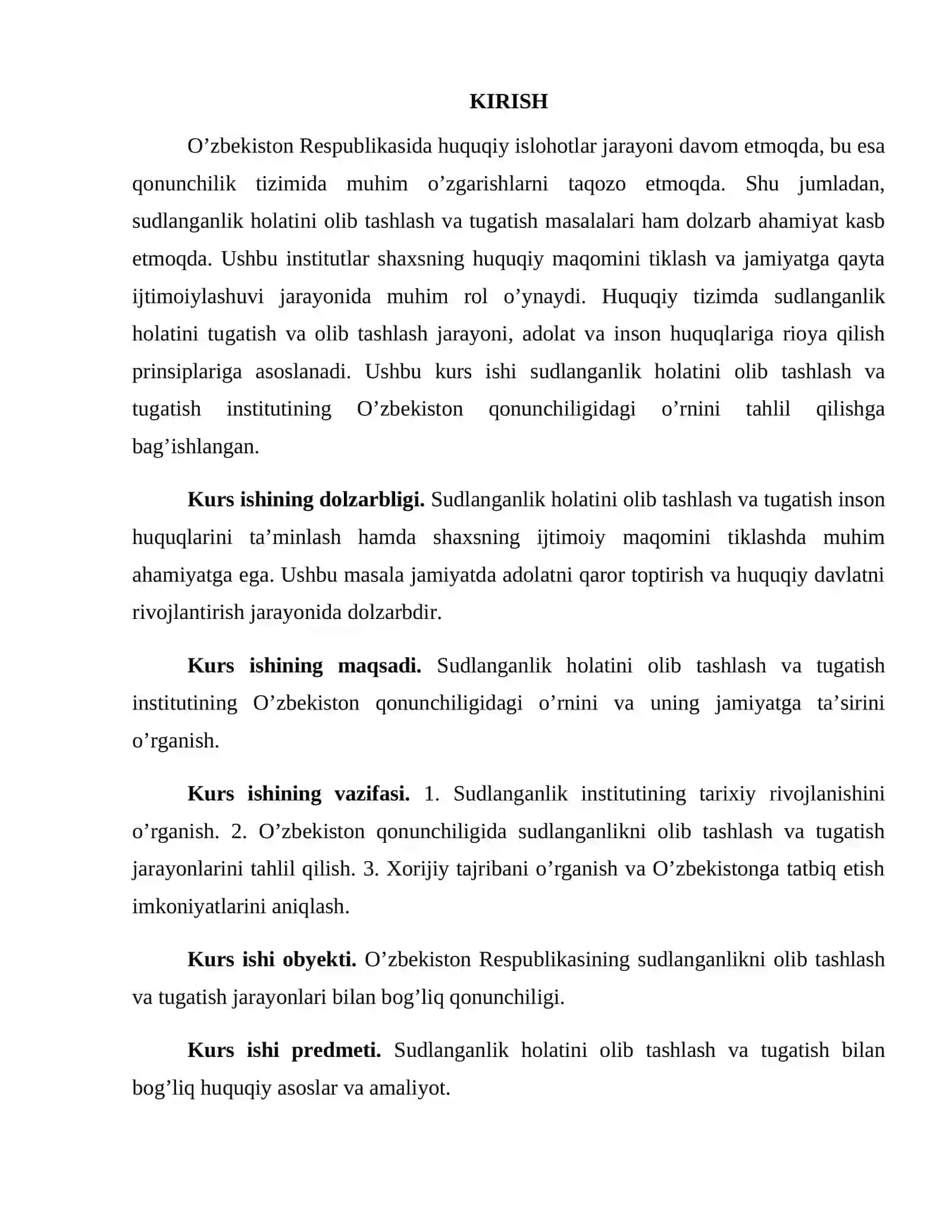 Sudlanganlik holatini olib tashlash va tugatish institutining nazariy asoslari 2