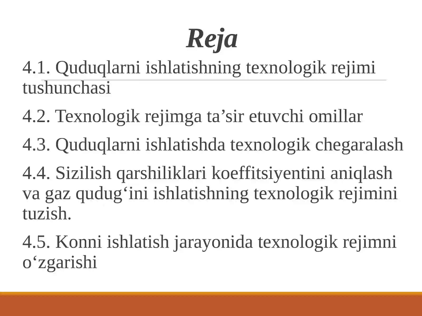 QUDUQLARNI ISHLATISHNING TEXNOLOGIK REJIMINI TUZISH 2