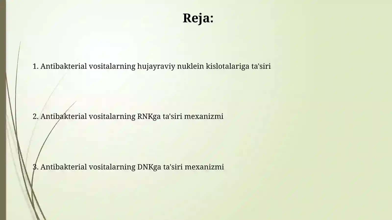 Antibakteriyalarning hujayra nuklein kislotalarigataʼsirmexanizmlari 2