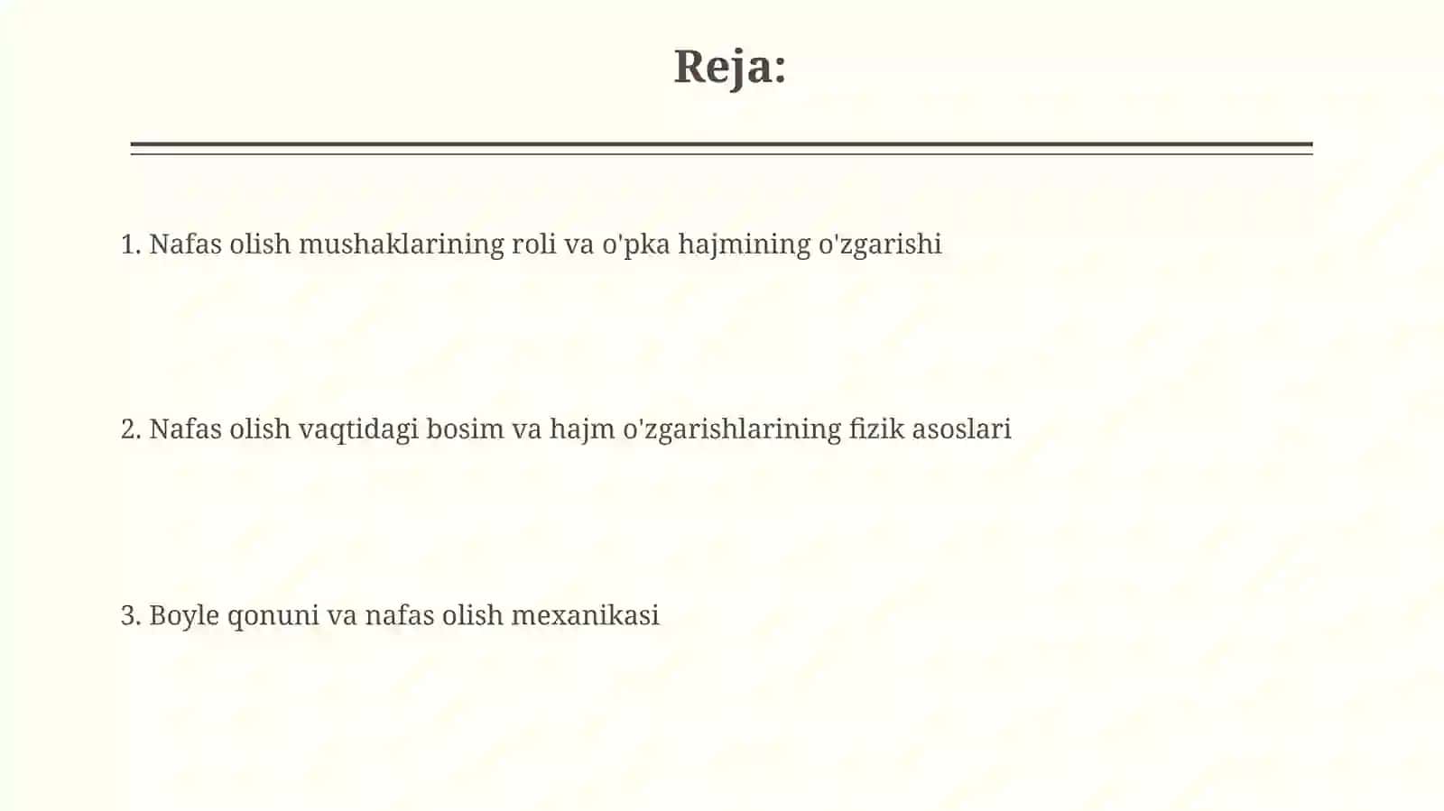 Nafas olish jarayonidagi bosim va hajm o'zgarishlarining fizik asoslari 2
