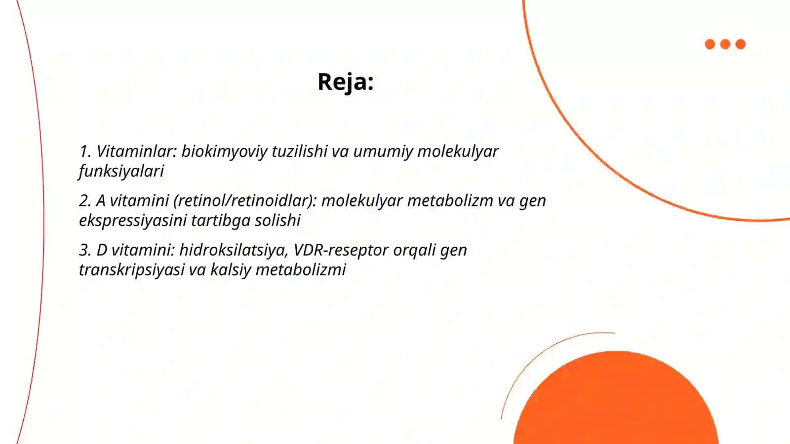 Vitaminlarning biokimyo va molekulyar biologiyaviy ro'li 2