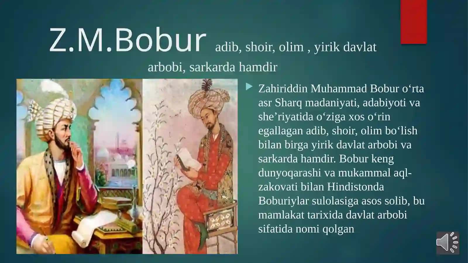 Z.M.Bobur va jahon madaniyati 2