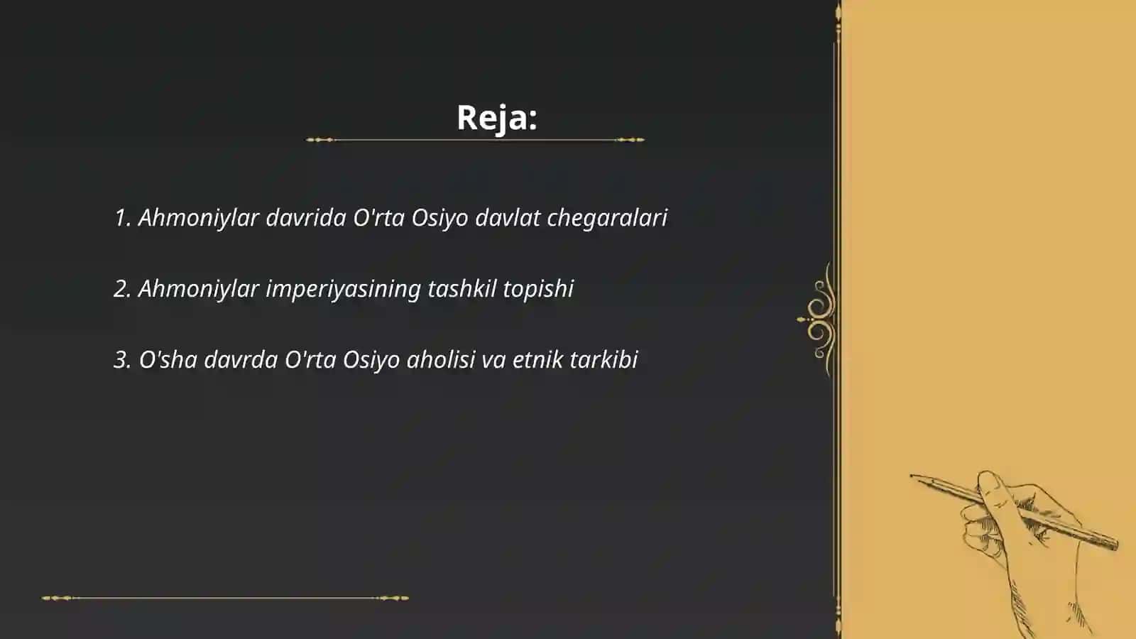 Ahmoniylar Hukmronligi Davrida O'rta Osiyo Tarixiy Geografiyasi 2