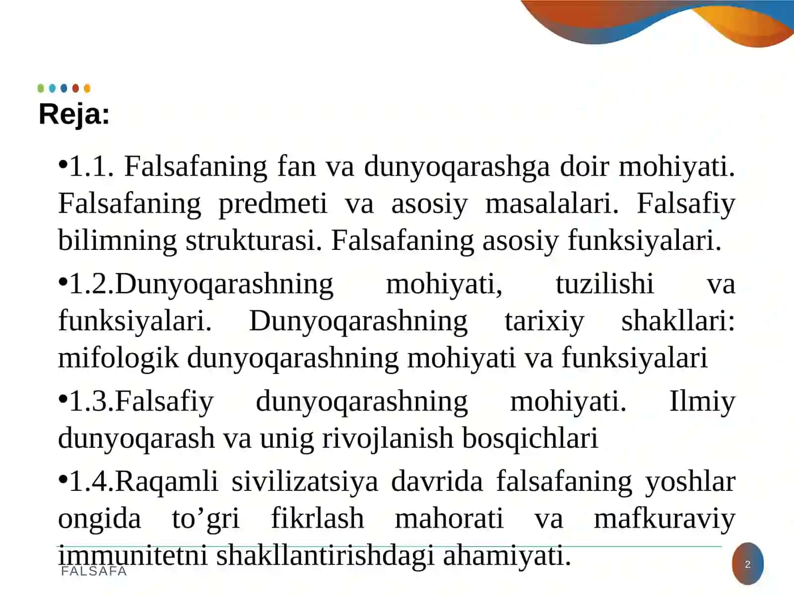 Falsafaning mohiyati 2