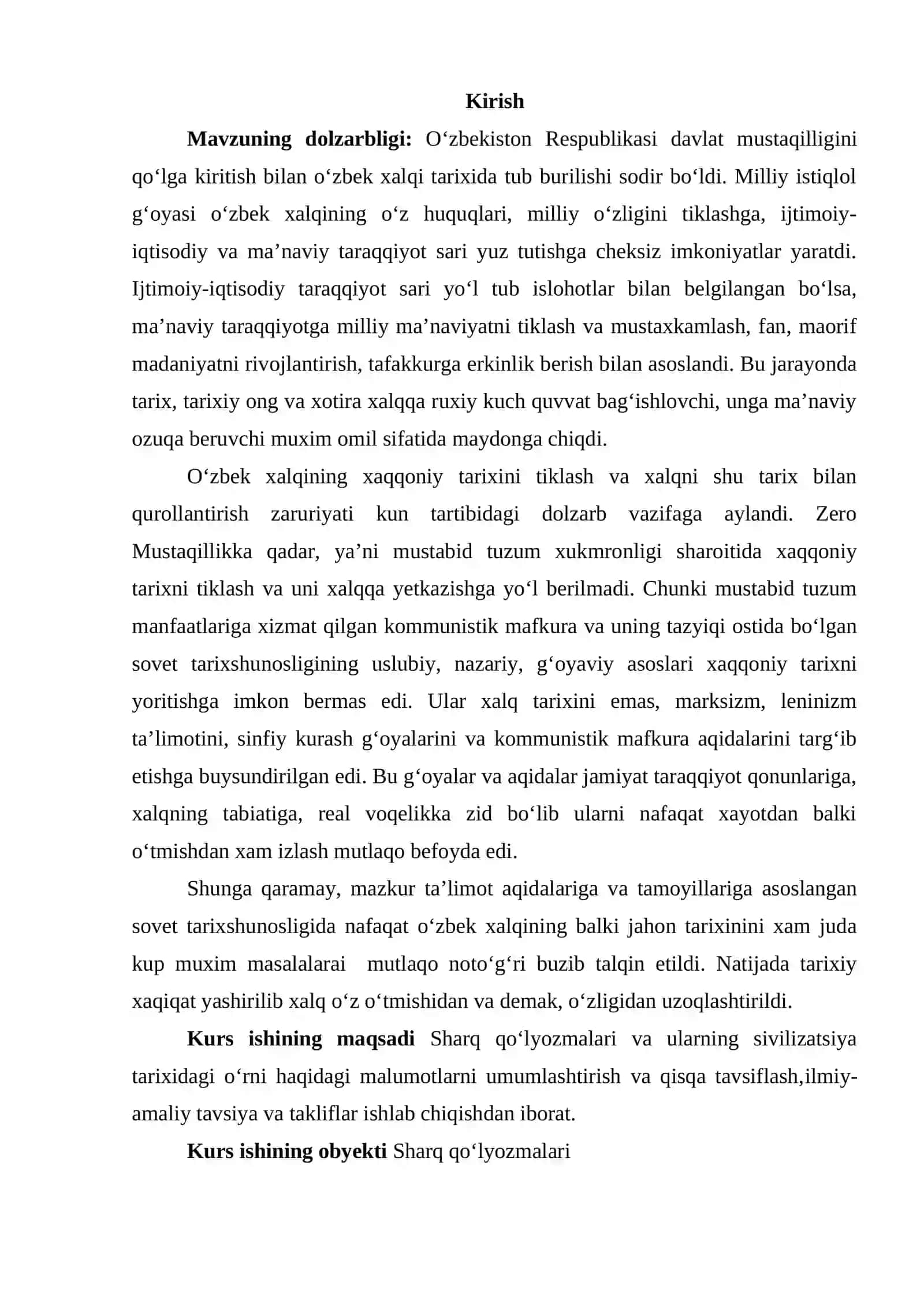 Sharq qo‘lyozmalari va ularning sivilizatsiya tarixidagi o‘rni 2
