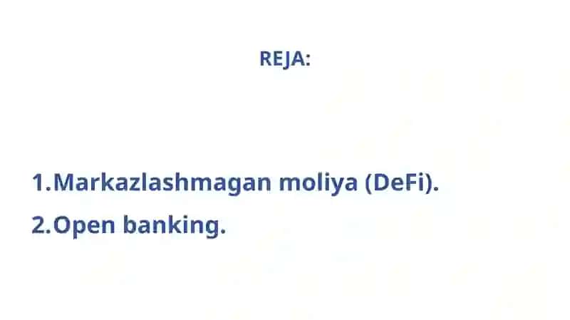 MARKAZLASHMAGAN MOLIYA (DEFI) VA OPEN BANKING 2