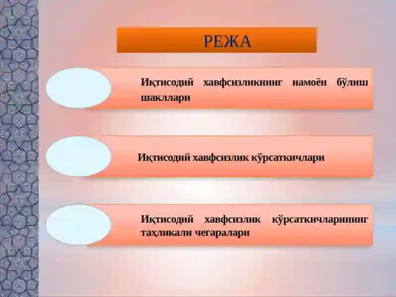 Иқтисодий хавфсизликнинг намоён бўлиш шакллари 2