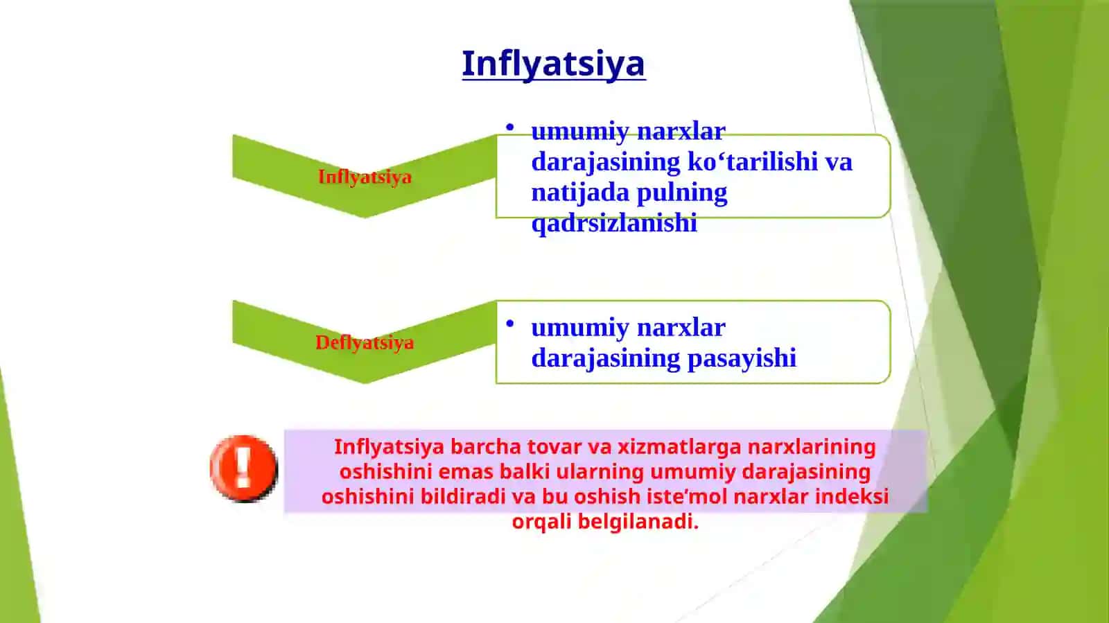 Inflyatsiya va aksilinflyatsiya siyosati 2