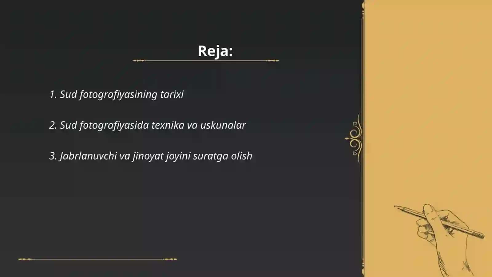 Sud fotografiyasi va video tasvir yozuvi 2