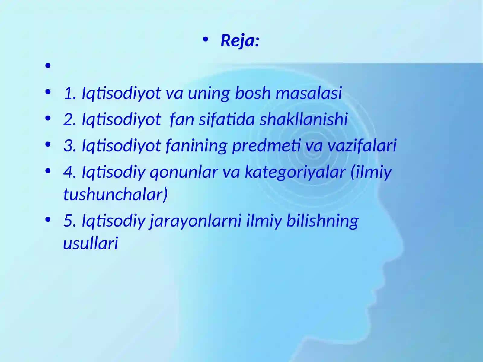 Iqtisodiyotning rivojlanishining asosiy bosqichlari 2
