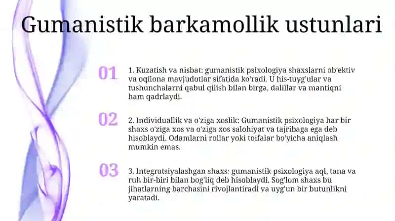 Gumanistik Psixologiyada Komil Shaxs Xususiyatlari 2