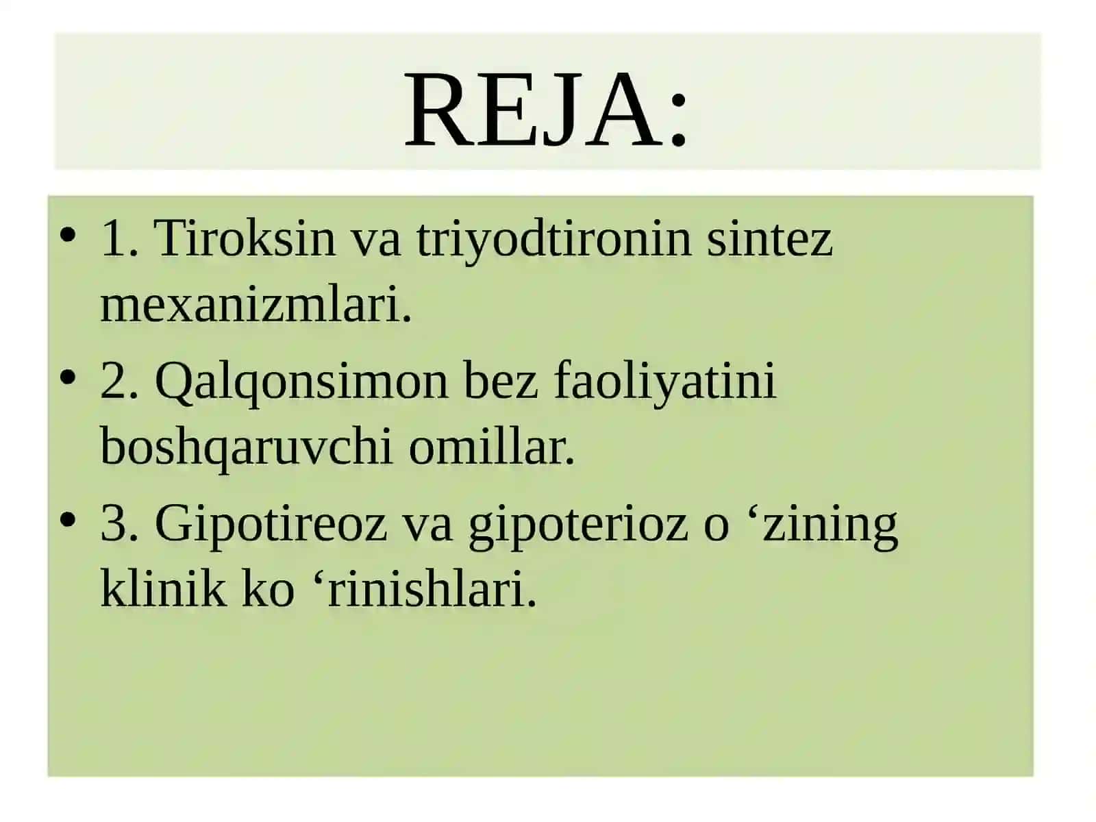 Qalqonsimonbez:metabolizmgata`sirivapatologiyalari 2