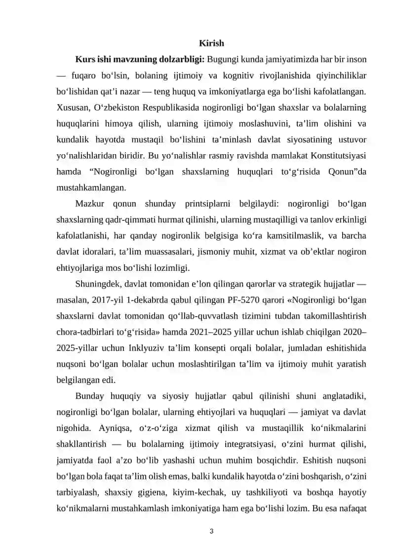 Eshitishida nuqsoni bo‘lgan bolalarni o‘z o‘ziga xizmat qilish va mustaqillik ko‘nikmalarini shakllantirish 2