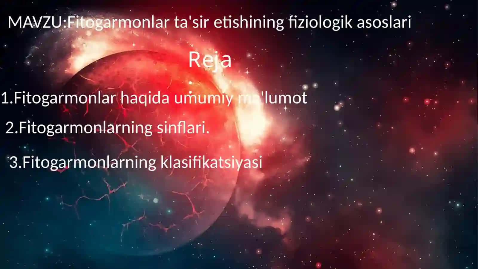 Dorivor o‘simliklar fiziologiyasi va biokimyosi 2
