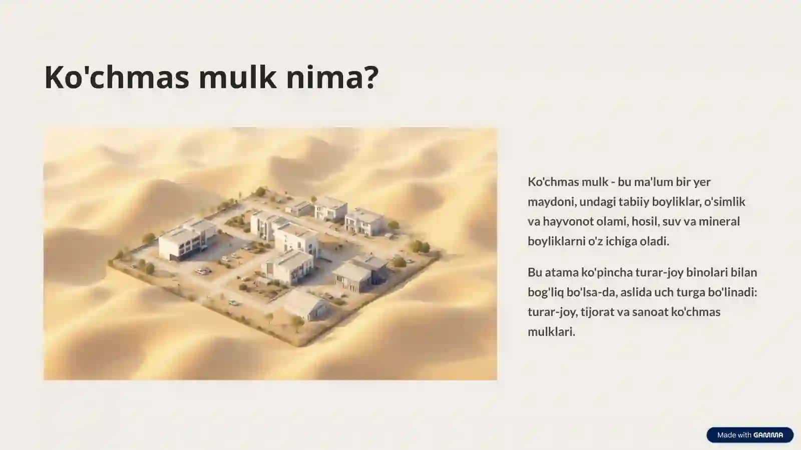 Ko'chmas mulk tushunchasi va uni aniqlash mezonlari 2