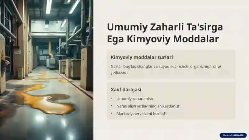 Kimyoviy Omillarning Umumzaharli va Maxsus Ta’siri 2