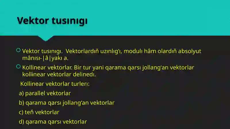 Vektorlar 2