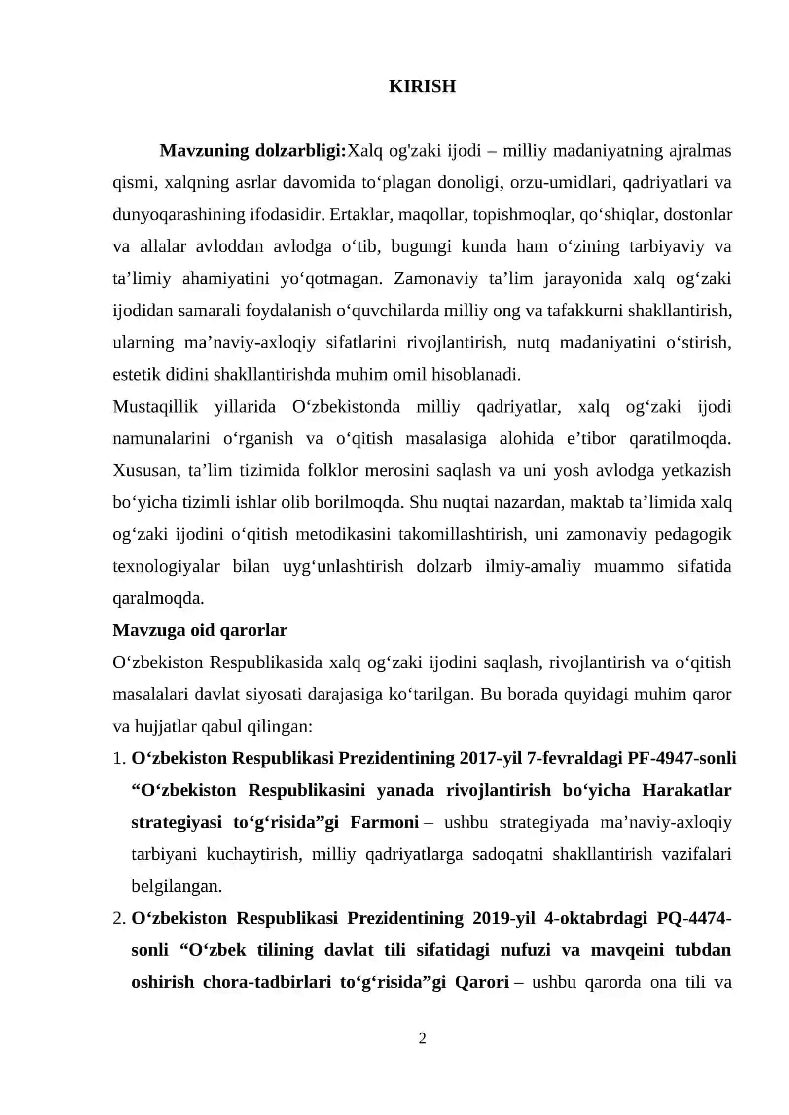 Xalq Og'zaki Ijodi O'qitishning Nazariy-metodik Asoslari 2