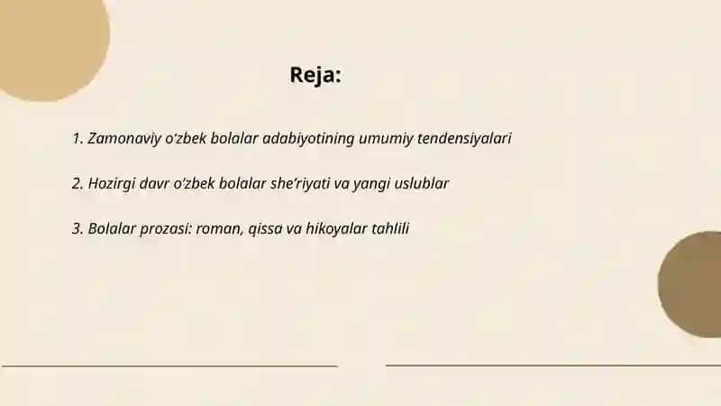 Hozirgi davrdagi oʻzbek bolalar adabiyoti 2