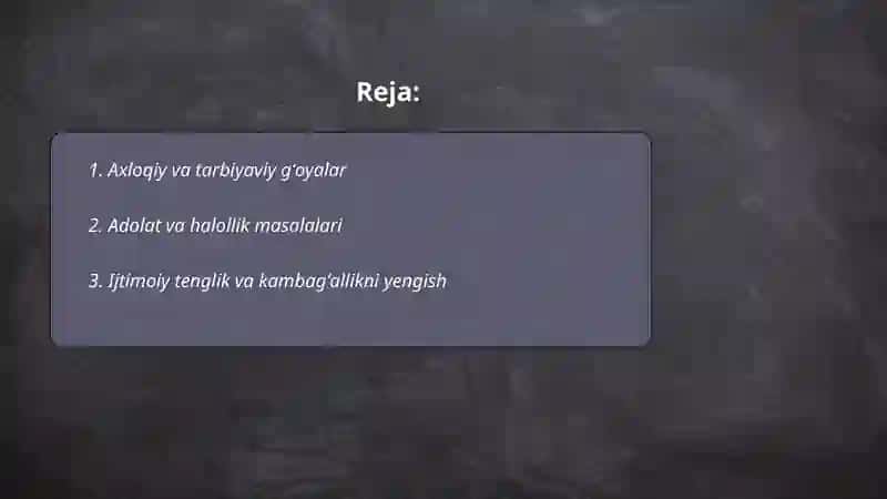 Gulxaniyning Zarbulmasal asarida axloqiy va tarbiyaviy gʻoyalar 2