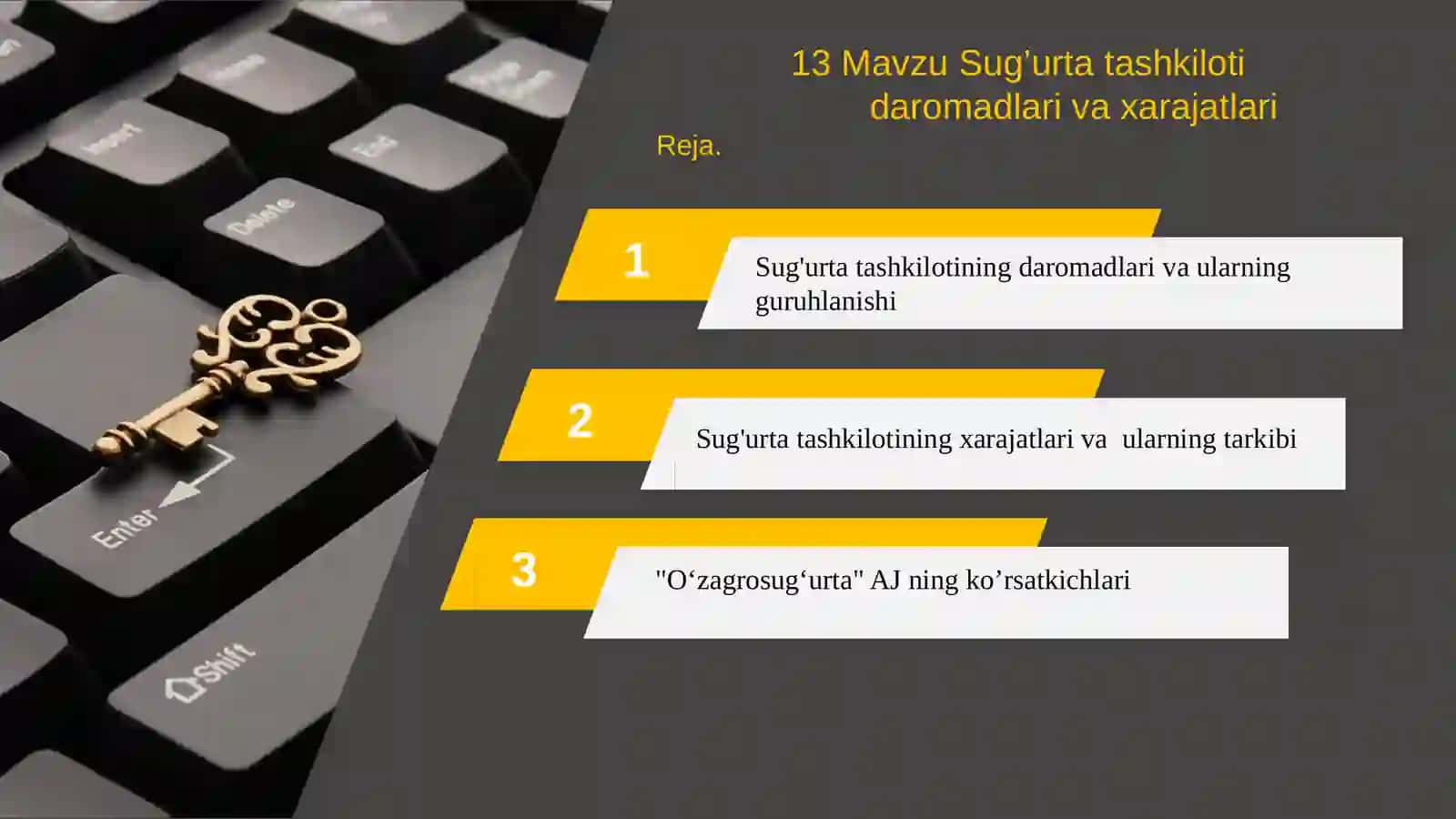 Sug’urta tashkiloti daromadlari va xarajatlari 2