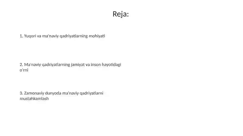 Ma'naviy qadriyatlar 2