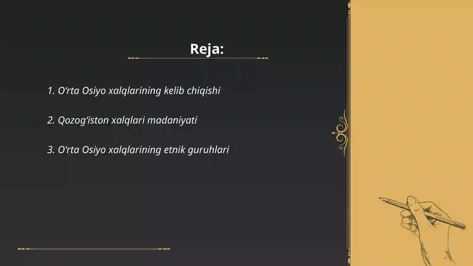 Oʻrta Osiyo va Qozogʻiston xalqlari etnalogiyasi 2