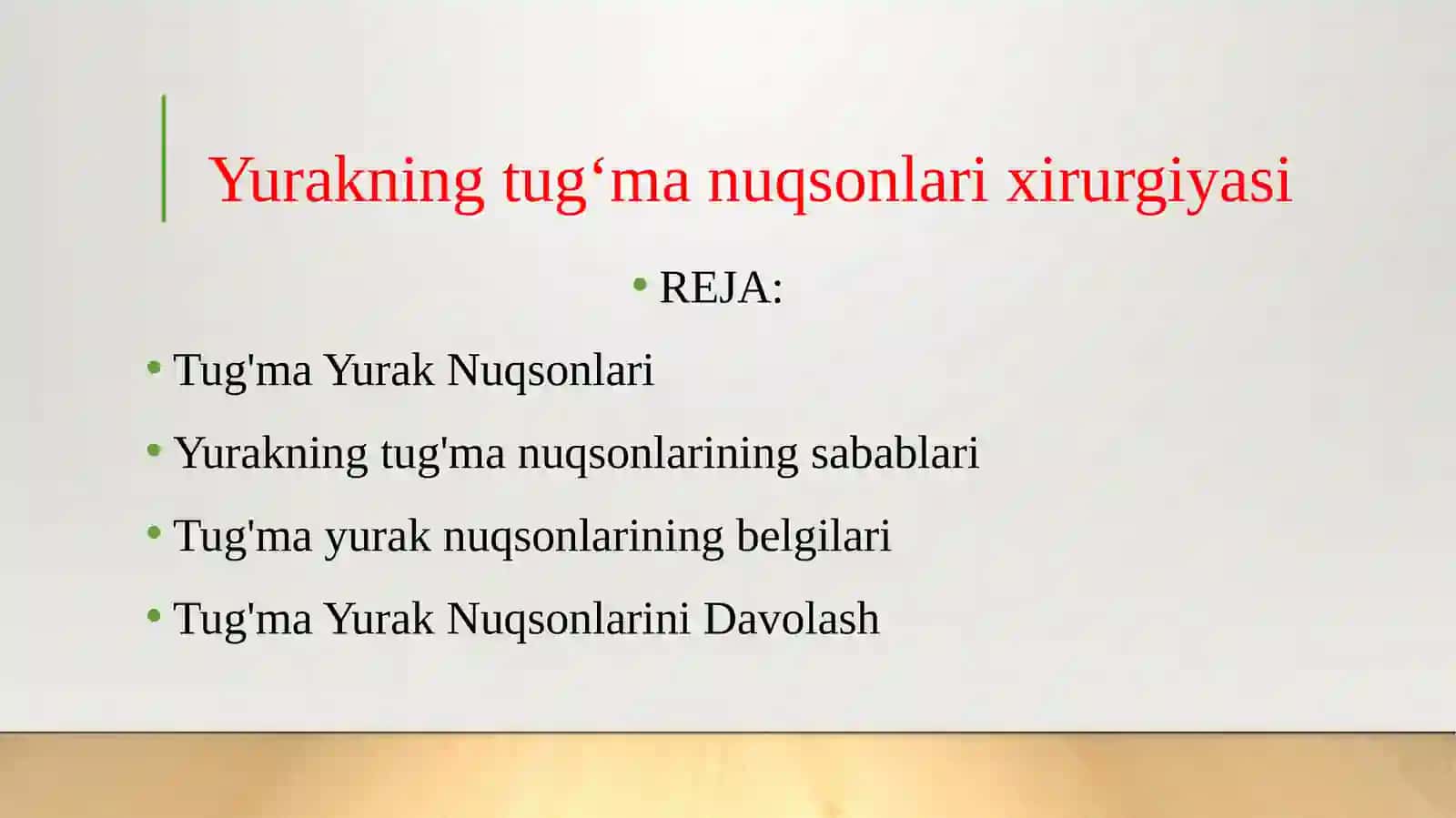 yurakning tugʻma nuqsonlari 2