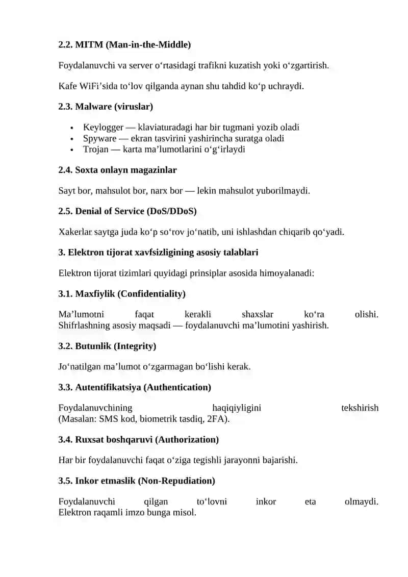 4-amaliy. Elektron tijorat xavfsizligi 2