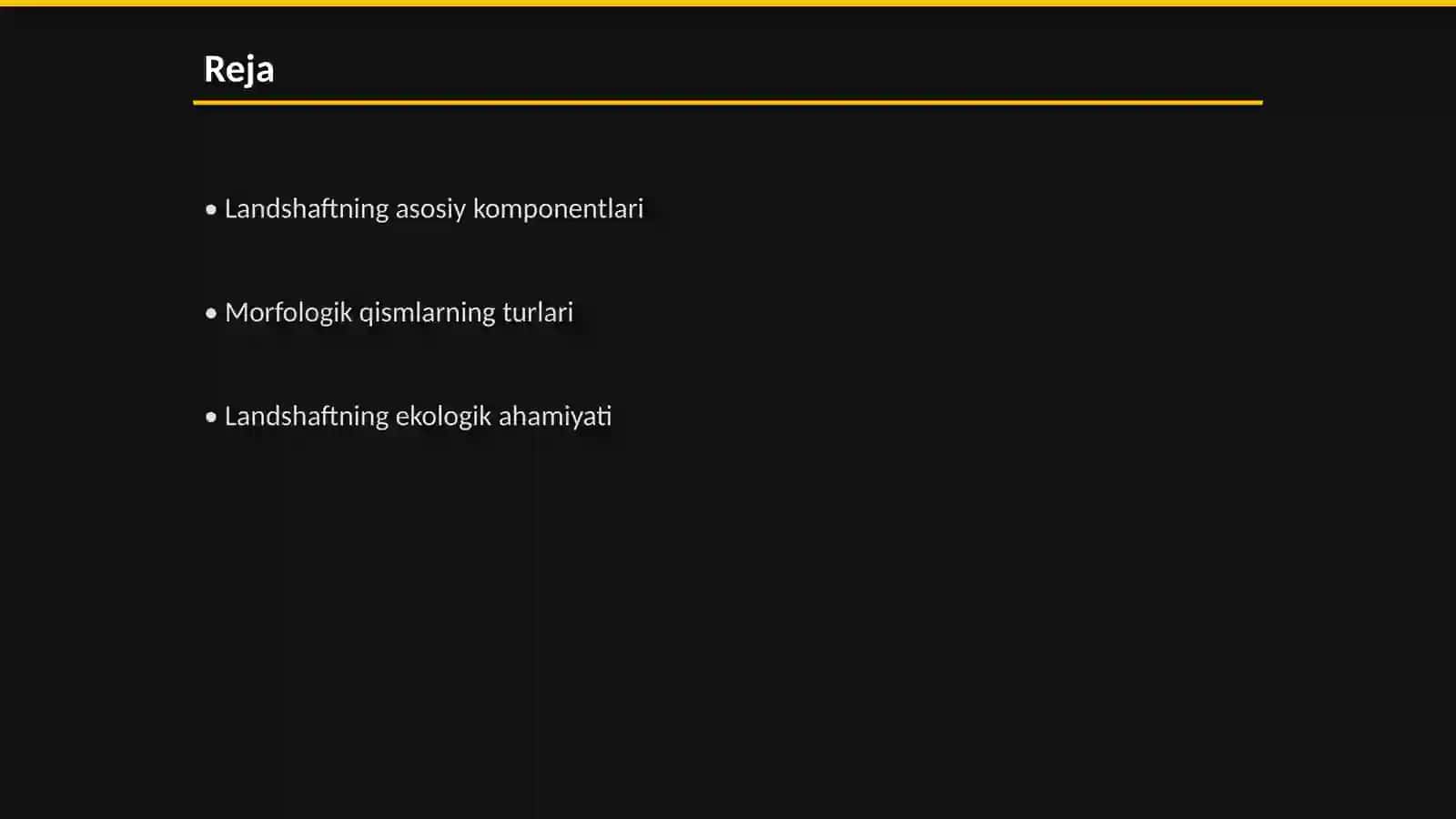 Landshaft komponentlari va morfologik qismlari 2