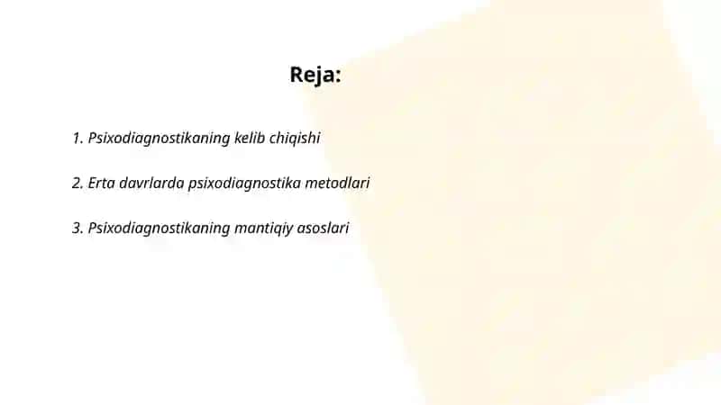 Psixodiagnostika tarixi 2